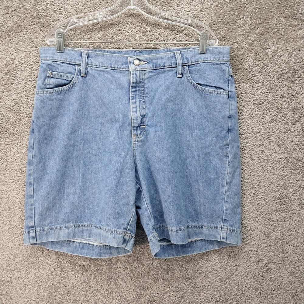 Riders by Lee Womens Light Wash Denim Shorts 16M High Rise 148LB05